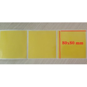 Decal barcode nhiệt 80x80 50m vàng - 574 con