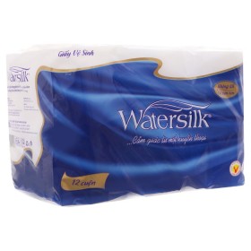 Giấy vệ sinh Watersilk lốc 12 Không lõi