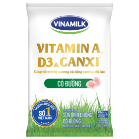 Sữa tươi tiệt trùng Vinamilk 220ml có đường