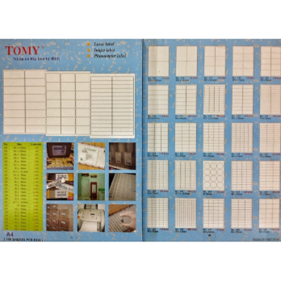 Decal A4 Tomy (từ mã số 125 -149) 