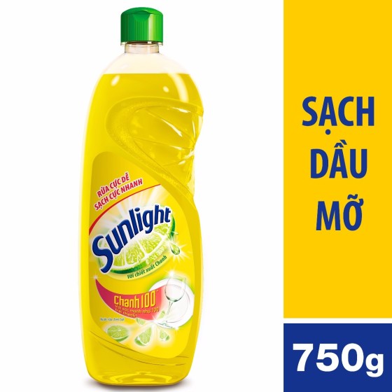 Nước rửa chén Sunlight 750 ml - hương chanh 