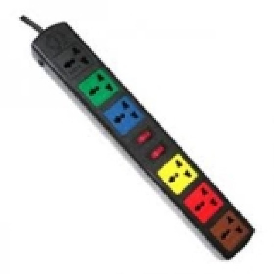 Ổ cắm điện 6 ổ 3 chấu Lioa 6D52N 